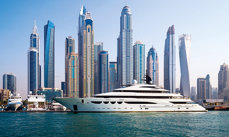 Luxury Yacht at Marina, Dubai